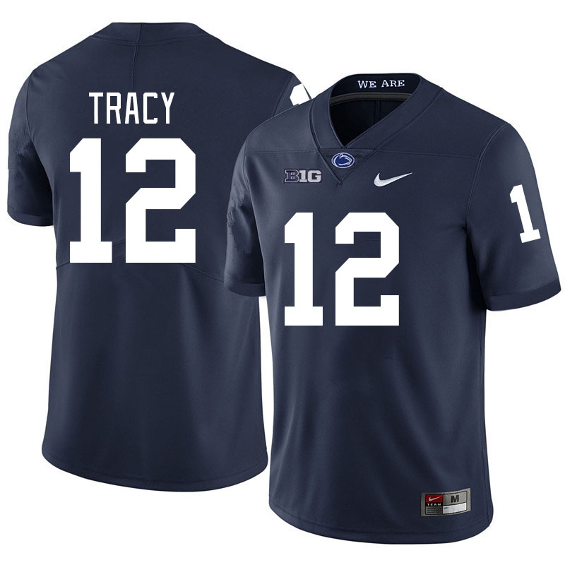Penn State Nittany Lions #12 Zion Tracy College Football Jerseys Stitched Sale-Navy